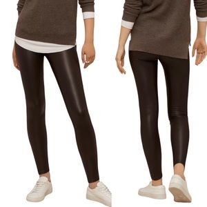 Wilfred Free | Aritzia Daria Faux Leather High Rise Pant Size Large